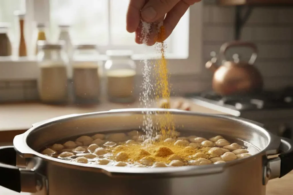 বুটে হলুদ ও লবন দিয়ে সিদ্ধ করা