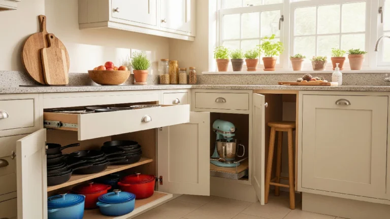 where should you store heavy items in the kitchen